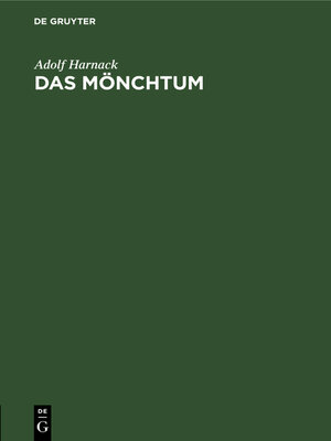 cover image of Das Mönchtum